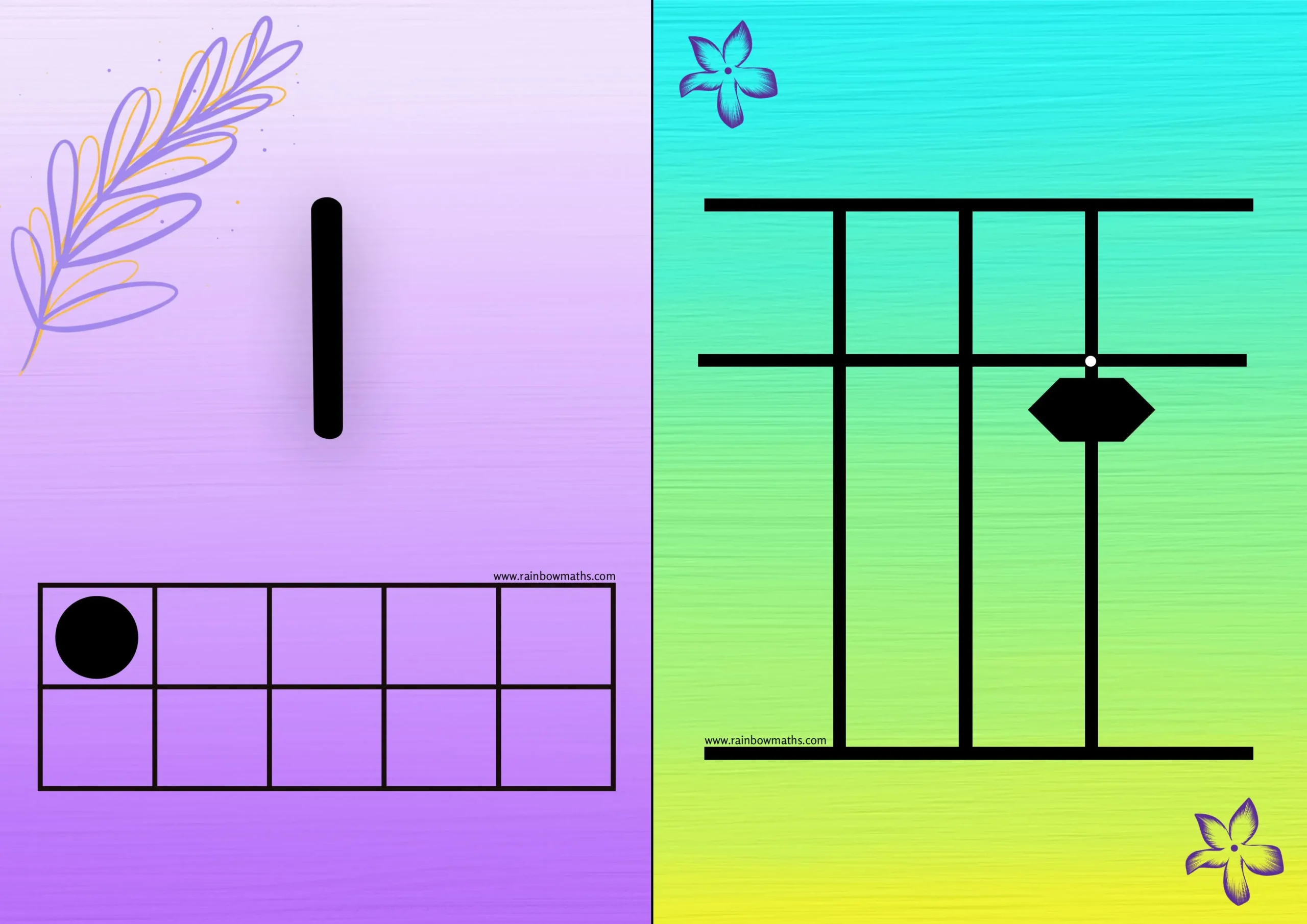 Flashcards 1-10 with 10 frame-images-0