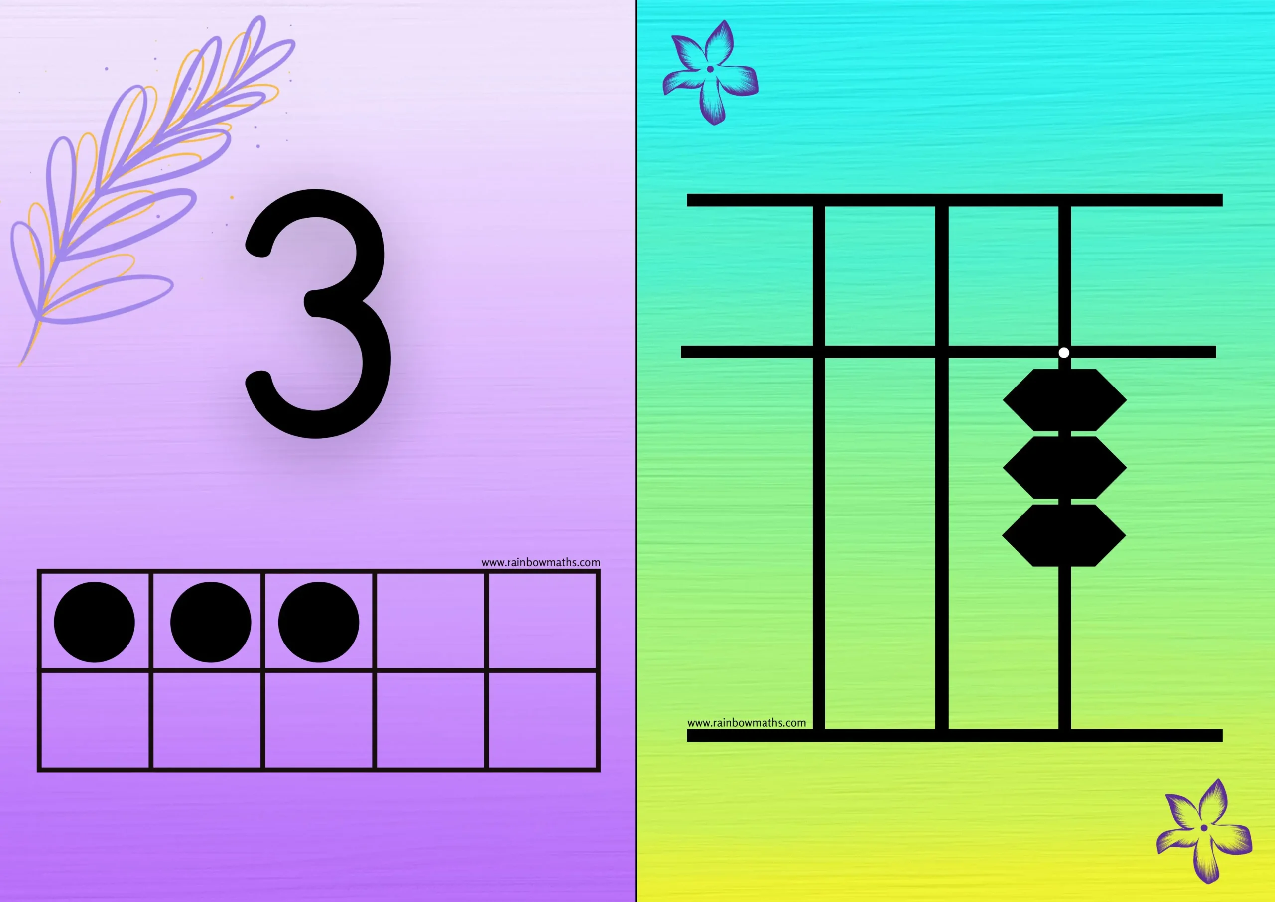 Flashcards 1-10 with 10 frame-images-2