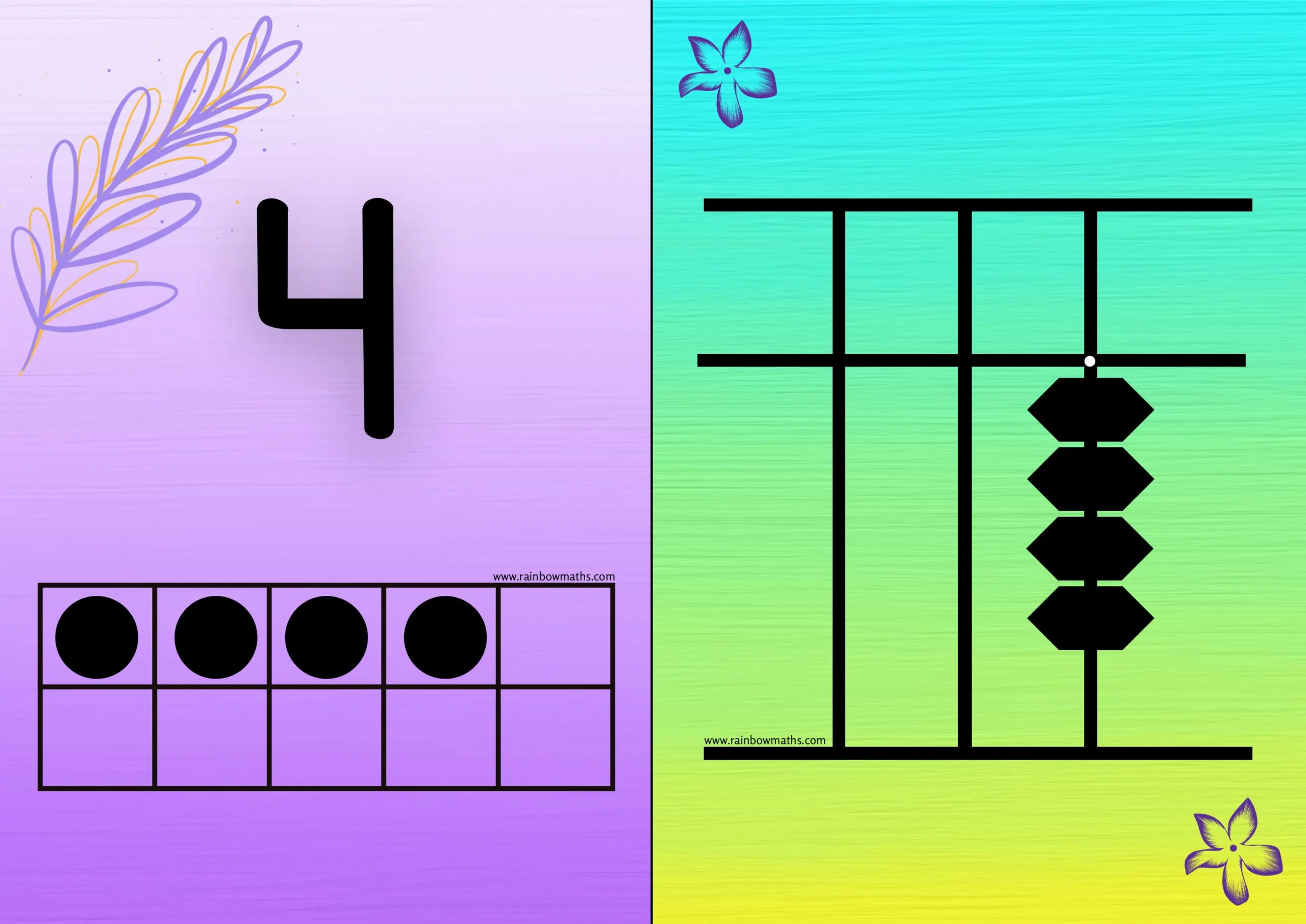 Flashcards 1-10 with 10 frame-images-3