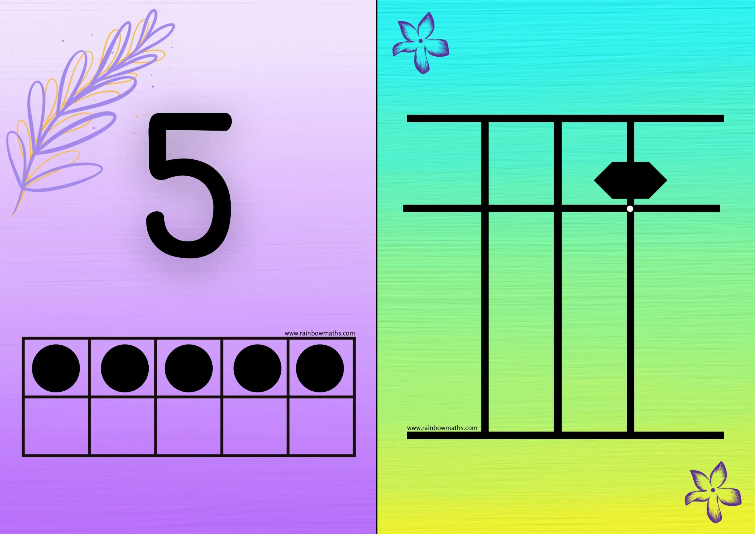 Flashcards 1-10 with 10 frame-images-4
