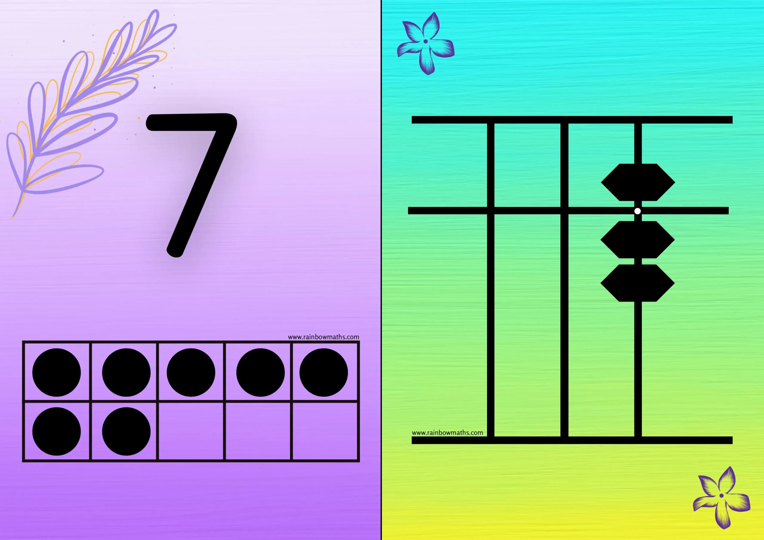 Flashcards 1-10 with 10 frame-images-6