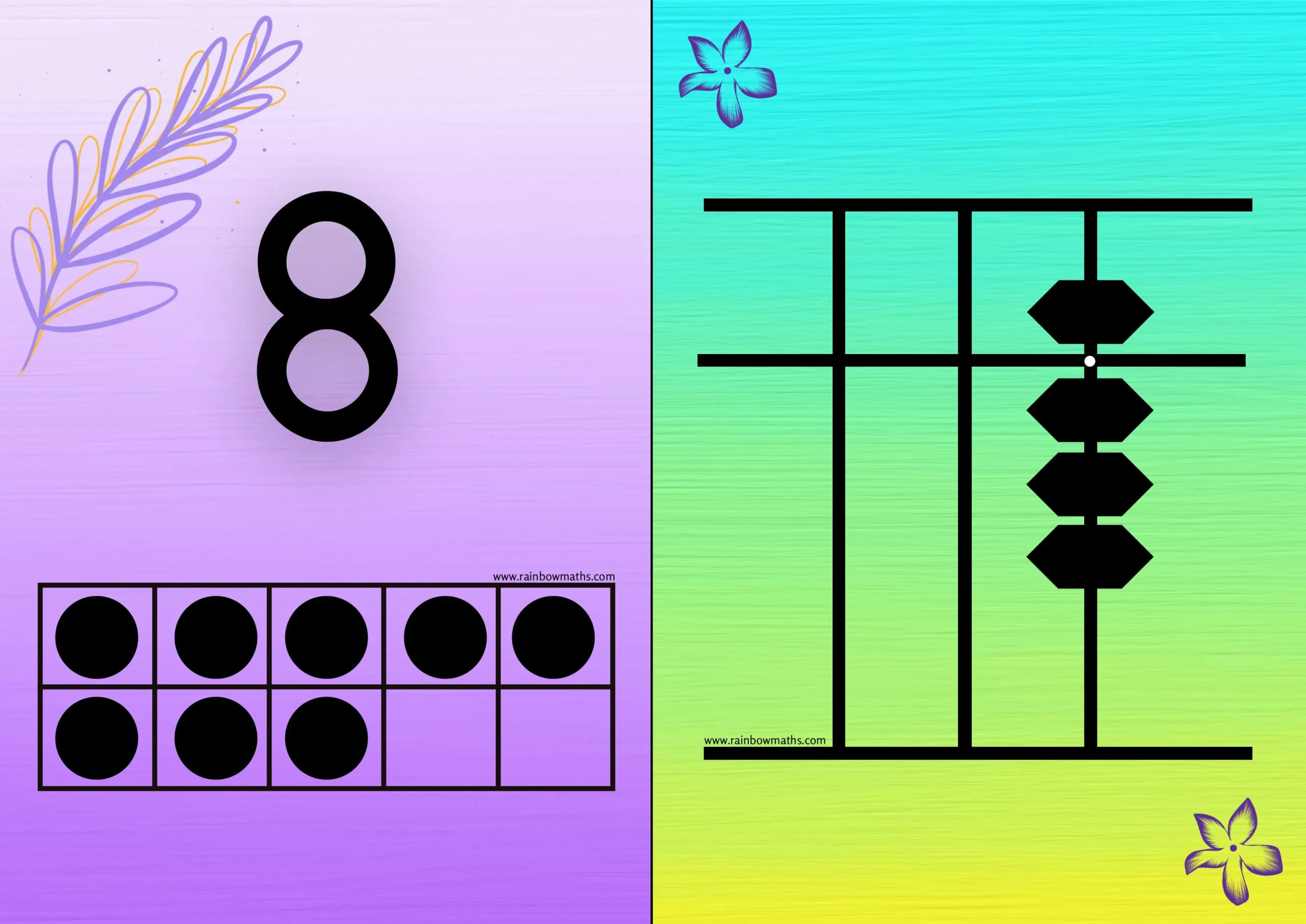 Flashcards 1-10 with 10 frame-images-7