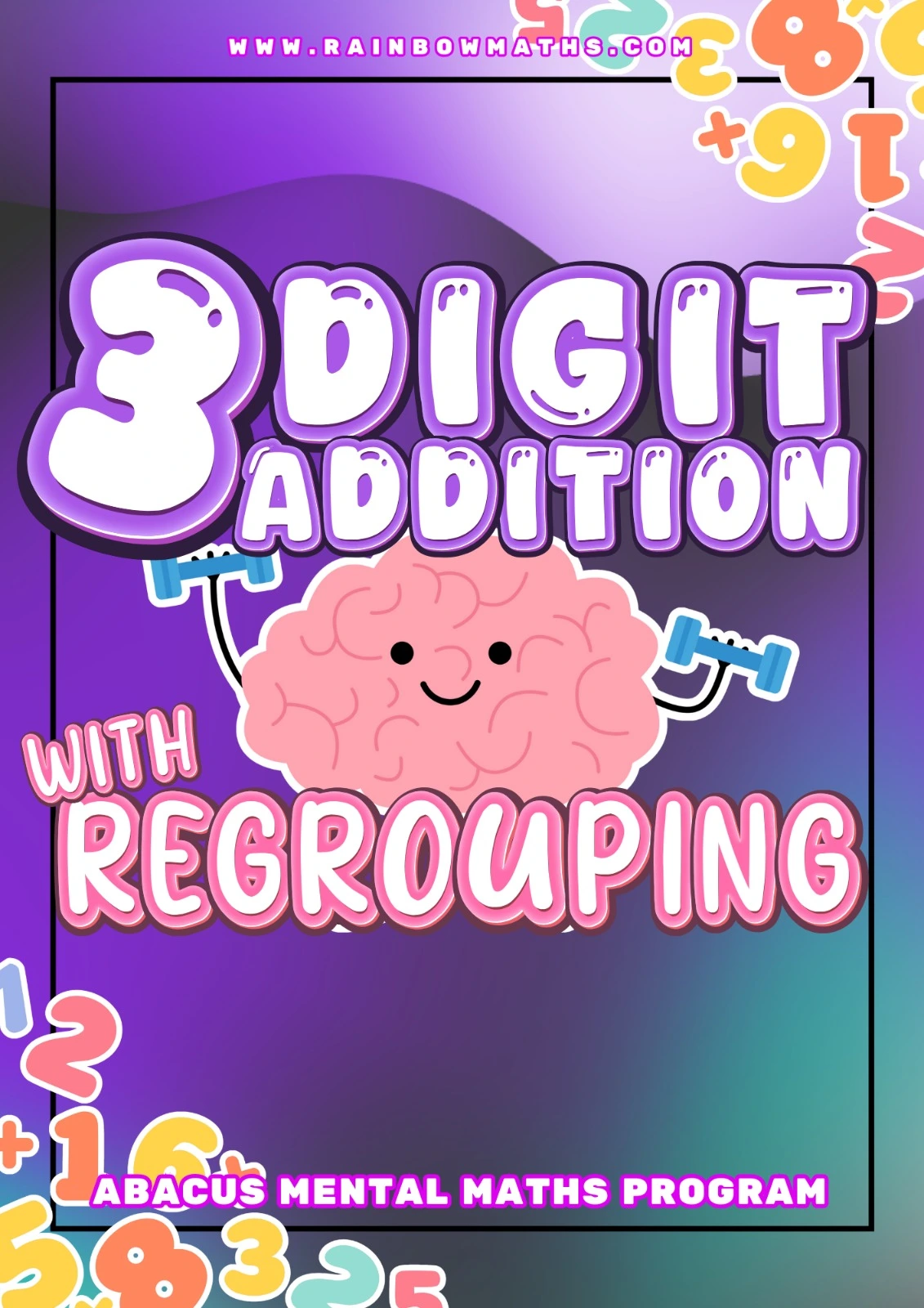 3 digit addition with regrouping workbook cover