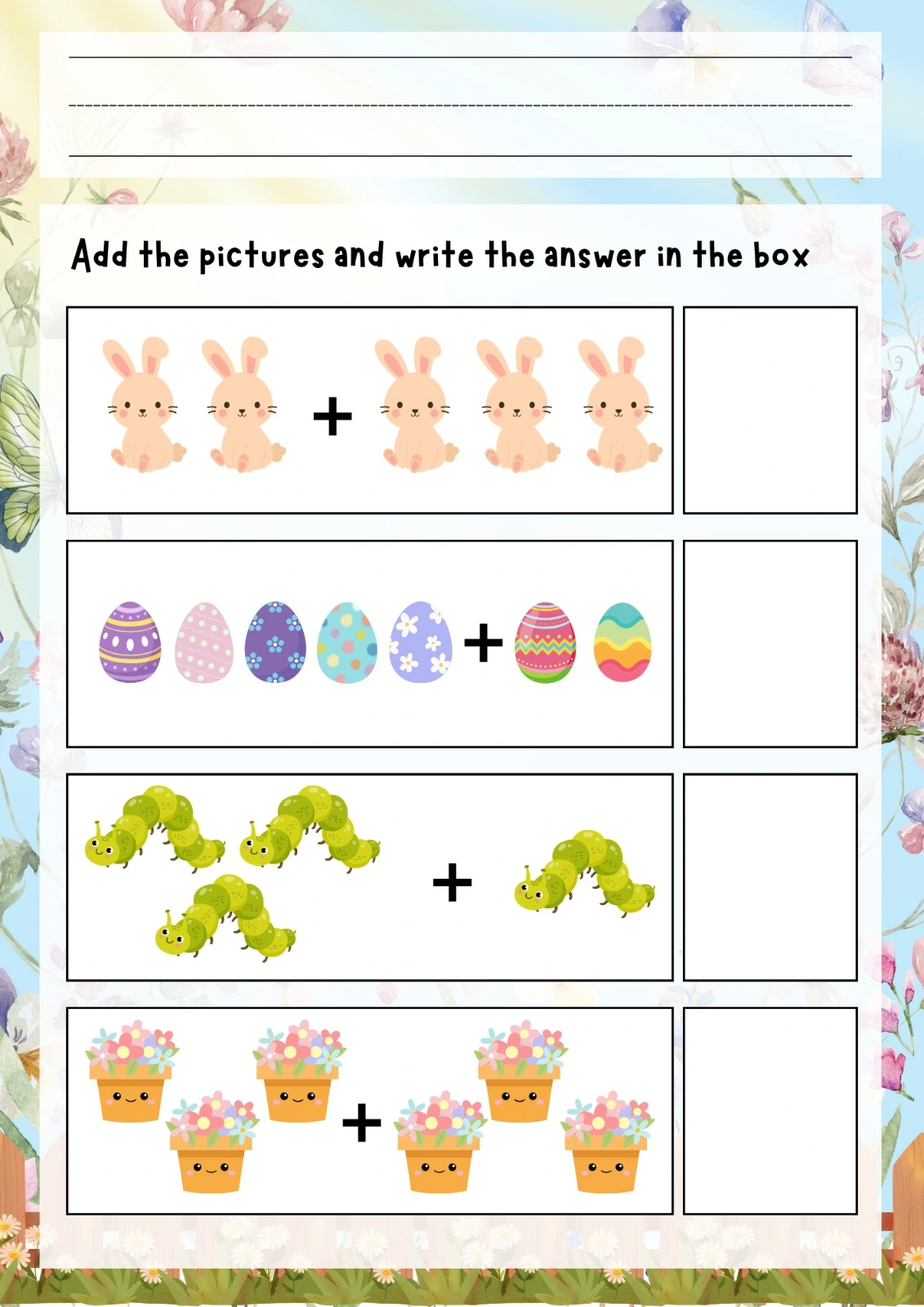 Spring theme (Addition & Subtraction)