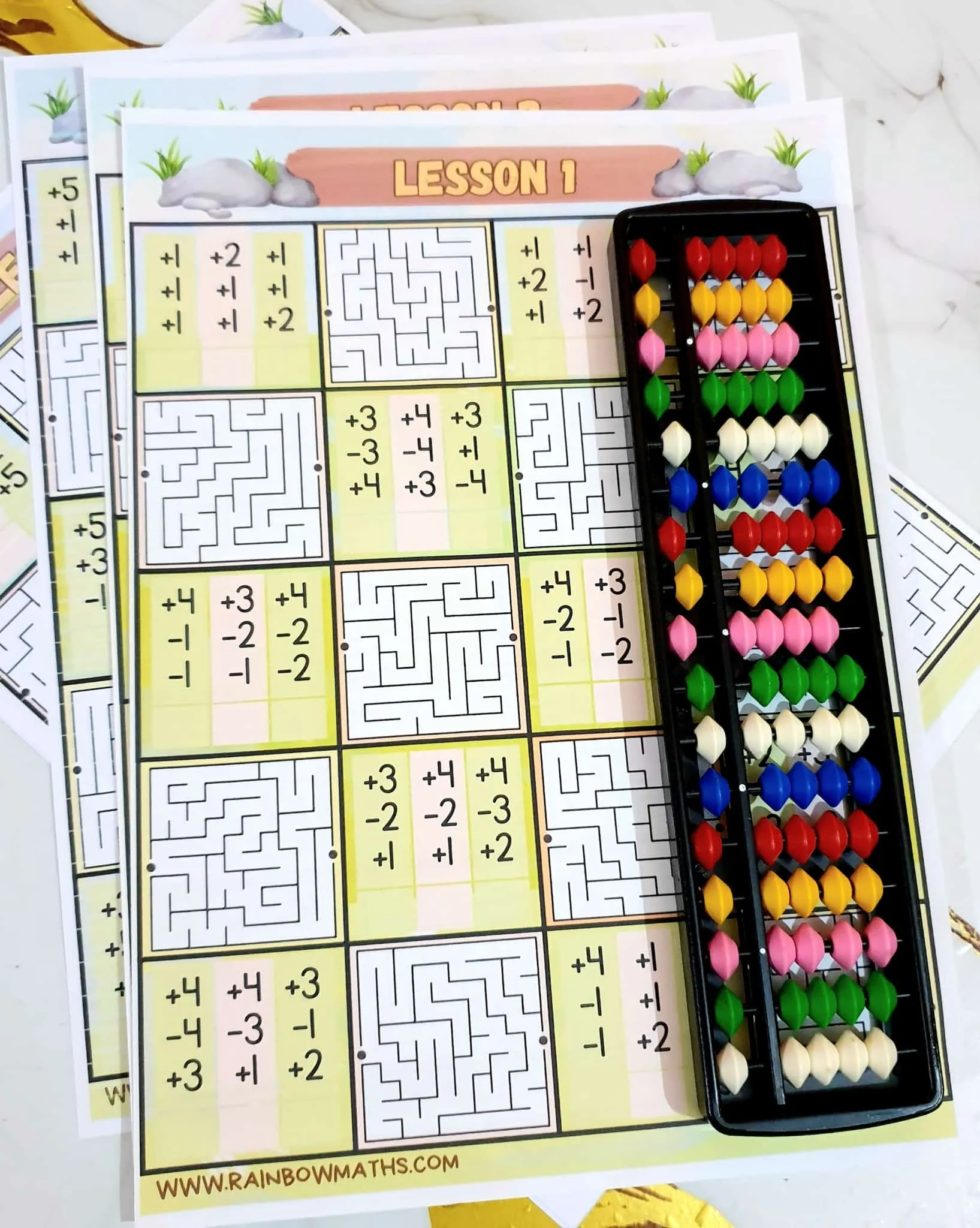 Maze and maths Abacus Juniors